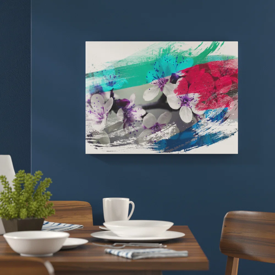 'Flower Purple Blossoms' Graphic Art Print Poster