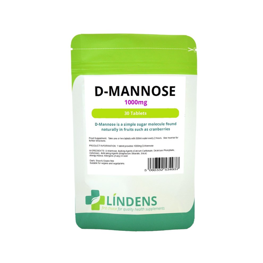 Lindens D-Mannose D Mannose TRIPLE PACK 1000mg 90 Tablets dMannose Best Quality