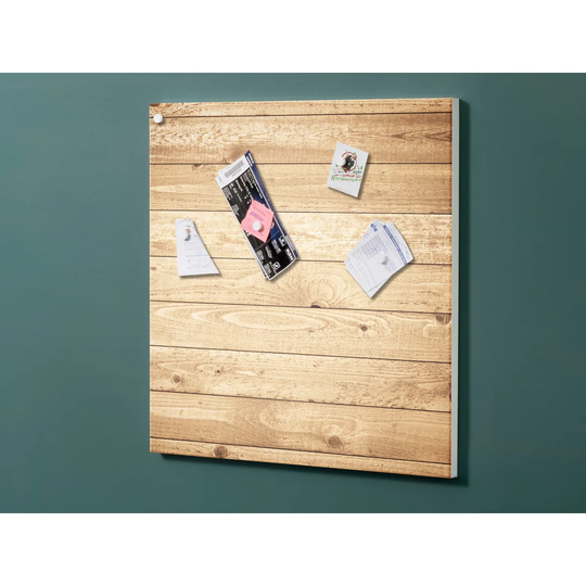 Notiz Motive Wood Magnetic Wall Mounted Cork Board