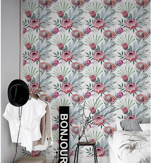 Soroka Utensil Protea Floral Wallpaper