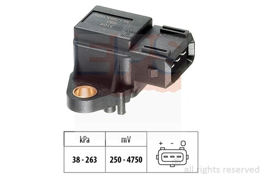 Air Pressure Sensor, height adaptation Made in Italy - OE Equivalent 1.993.104 EPS Facet 1993104