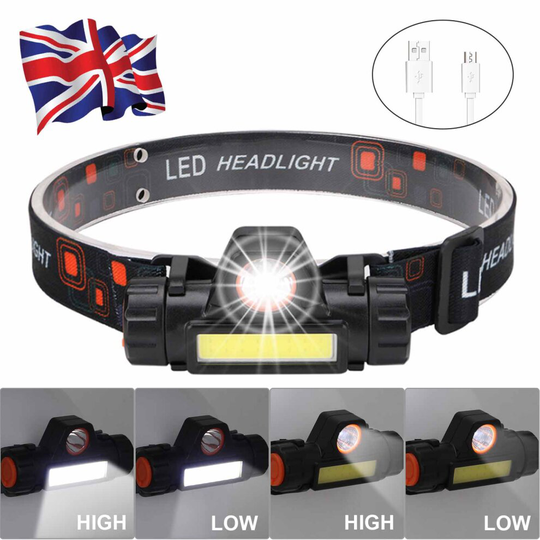 Rechargeable LED Headlamp Head Torch Flashlight Work light Headlight