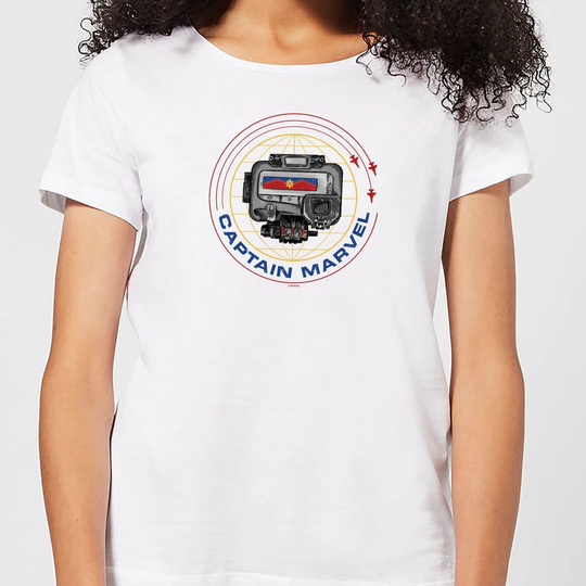 Captain Marvel Pager Women's T-Shirt - White - S - White
