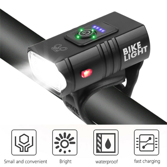 10W LED Bicycle Headlight Bike Head Light Front Lamp Cycling USB Rechargeable