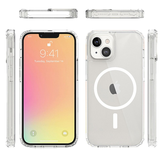 Magnetic MagSafe Compatible Phone Case for iPhone 13 mini Clear Case