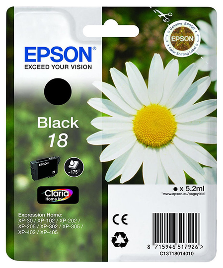 Epson T1801 Daisy Ink Cartridge - Black