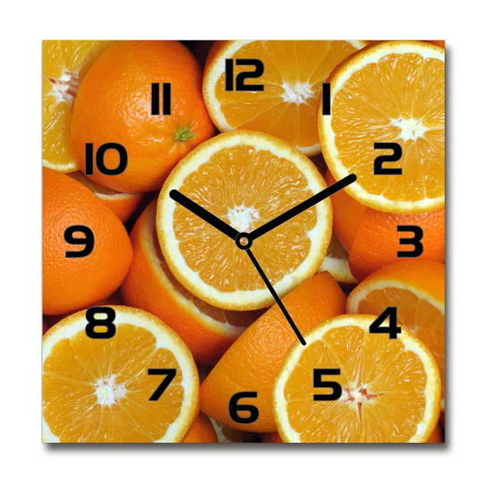 Heleema Halves of An Orange Silent Wall Clock