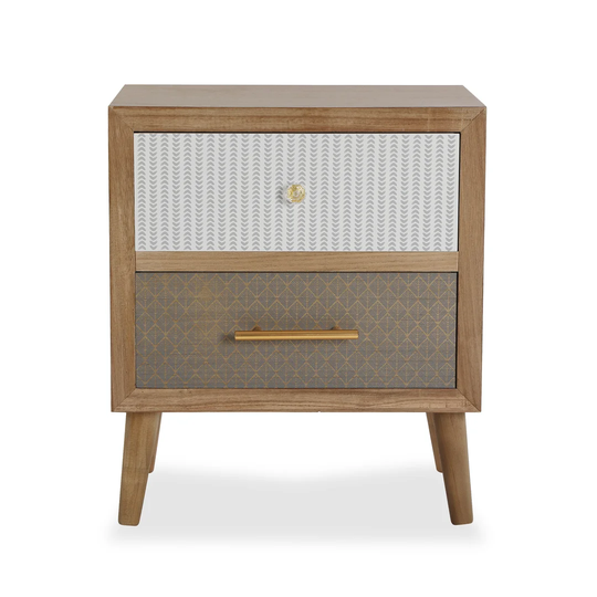 Lippa 2 Drawer Bedside Table