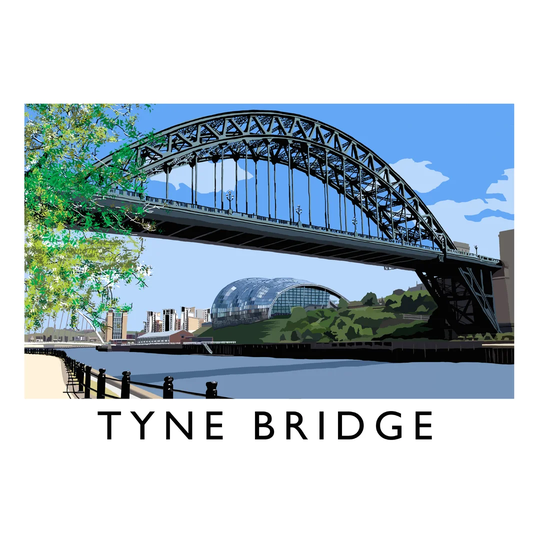 'Tyne Bridge 2' by Richard O'Neal - Picture Frame Graphic Art Print on Paper