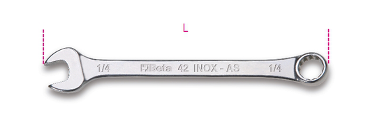 Beta Tools 42INOX AS 1/2 INOX Stainless Steel Combination Spanner 1/2" x 1/2"