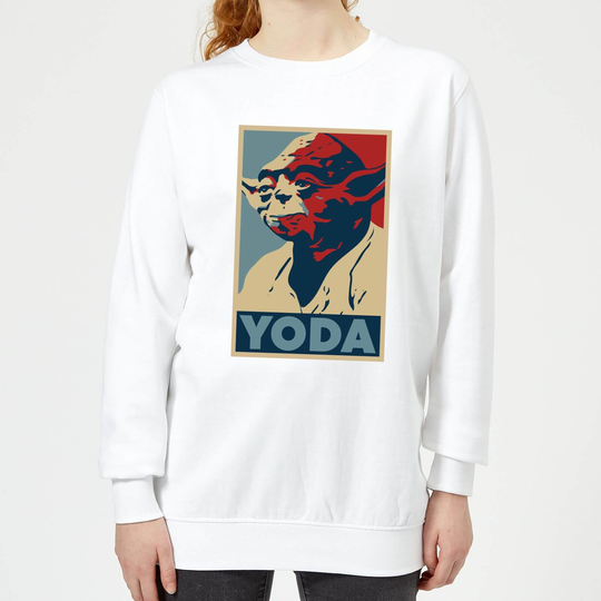 Star Wars Yoda Poster Women's Sweatshirt - White - S - White