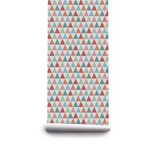 Walllpaper Roll 360X250cm Mural Decoration Kitchen Livingroom Bedroom Wallpaper Material With Print - Grungeful Triangles Geometric Regular Shapes