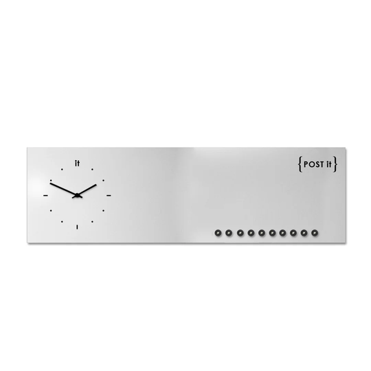Office Clock Magnetic Wall Mounted Combo Board