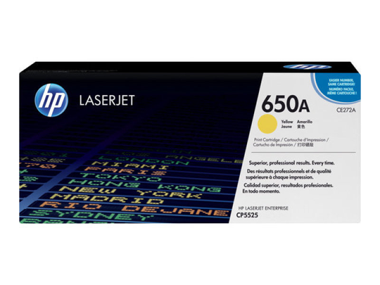 HP 650A Yellow Toner Cartridge - CE272A