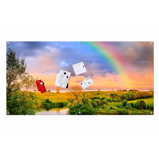 Rainbow Magnetic Wall Mounted Photo Memo Board