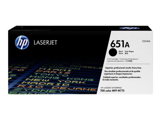 HP 651A Black Original LaserJet Toner Cartridge - CE340A