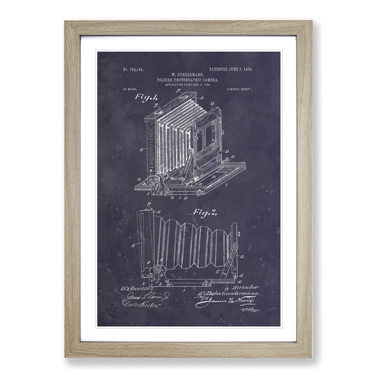 Camera Patent Dark - Picture Frame Painting