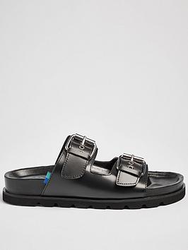 Pod Jada Flat Sandals - Black