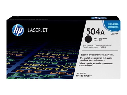 HP 504A Black Toner Cartridge - CE250A