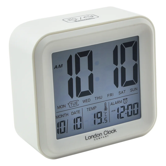 Square LCD Alarm Tabletop Clock