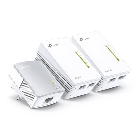 TP-Link TL-WPA4220 TKITV4.0 AV600 Powerline Universal Wi-Fi Range Extender - 2 Ethernet Ports - Network Kit