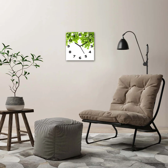 Leaves Silent Wall Clock
