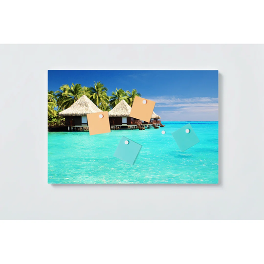 South Pacific Magnetic Wall Mounted Cork Board