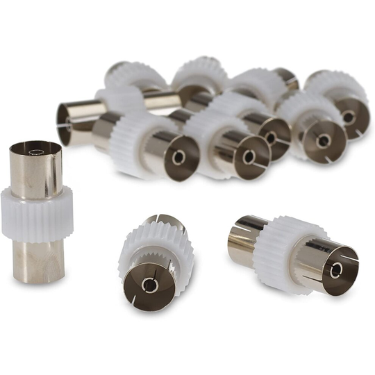 (Coax Barrel QTY1 ) Viewi Coaxial Cable Coupler Joiner - Female to Female Coupler Adapter Gender Changer