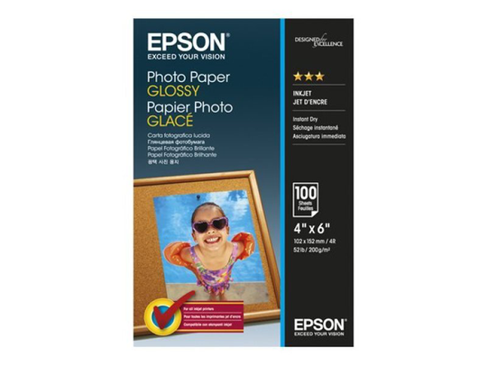 Epson (10 x 15cm) Glossy Photo Paper 200g/m2 (100 Sheets)