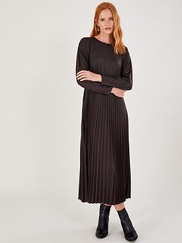 Monsoon Pleated Batwing Midi Jersey Dress