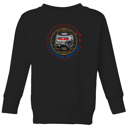 Captain Marvel Pager Kids' Sweatshirt - Black - 3-4 Years - Black