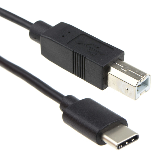 kenable USB 3.1 Type C to B Type Plug Laptop MacBook to Printer Cable Black 3m