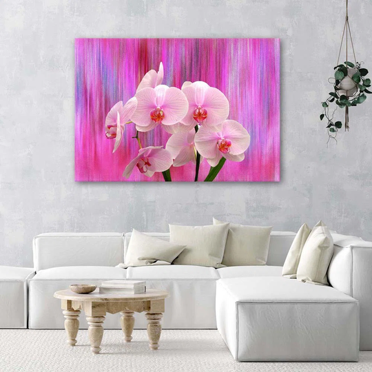 Canvas Print Orchid Pink Nature Plants