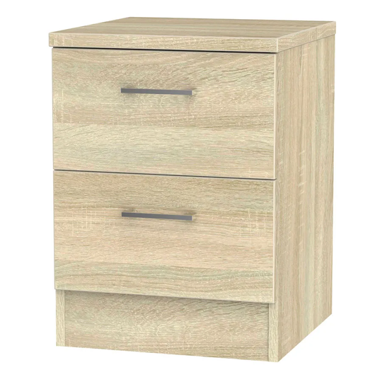 Yelanto 2-Drawer Bedside Cabinet - Oak
