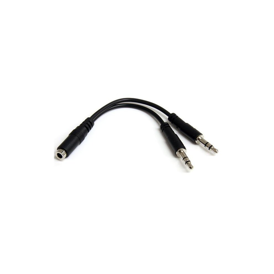 StarTech.com 3.5mm 4 Position to 2x 3 Position 3.5mm Headset Splitter Adapter - F/M