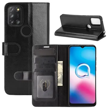 Alcatel 3X (2020) Wallet Case with Magnetic Closure - Black
