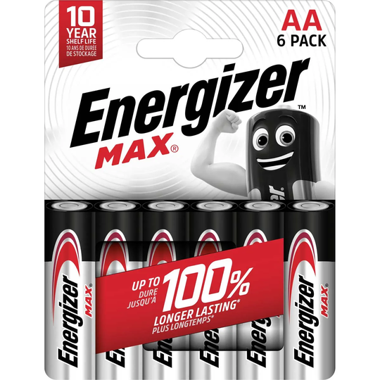 Energizer Max Alkaline AA 6 Pack