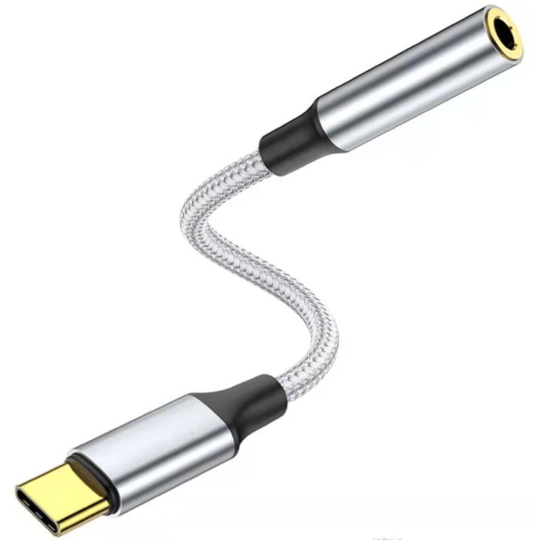 USB C to 3.5mm Jack Adapter, Type C Headphone Aux Audio Adapter Cable Hi-Res DAC Chip Compatible with Samsung Galaxy S21 S20...