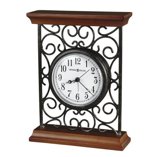 Mildred Traditional Analog Metal Quartz Alarm Tabletop Clock in Grey/Brown