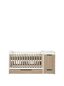 Lloyd Pascal Snuggle Modular 2 Piece Cot Bed And Changing Unit Set