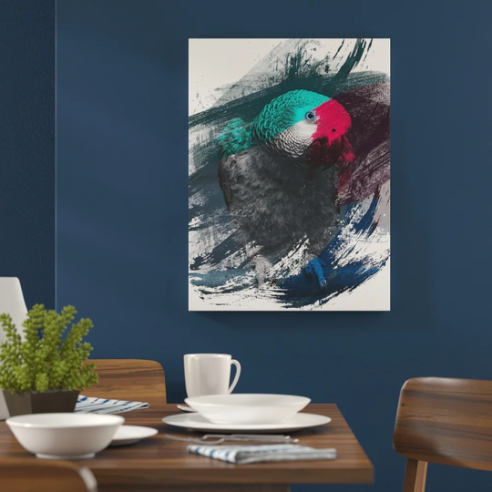 'African Grey Parrot' Graphic Art Print Poster
