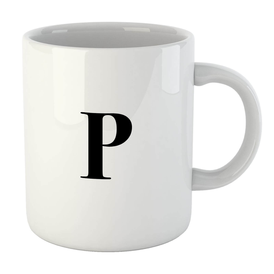 Bodoni Alphabet Mugs - P Mug