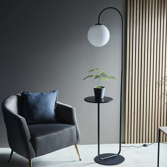 Symerton Black 175 cm Arc Floor Lamp