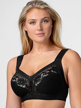 Miss Mary Of Sweden Non Wire Cotton Lined Cup Bra - Black