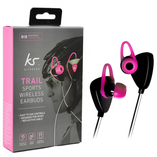 KITSOUND Bluetooth Wireless GYM Sweat proof Sport In-Earbud Earphone