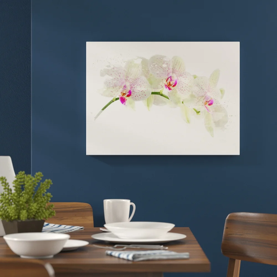 'Flower White Orchid' Graphic Art Print Poster