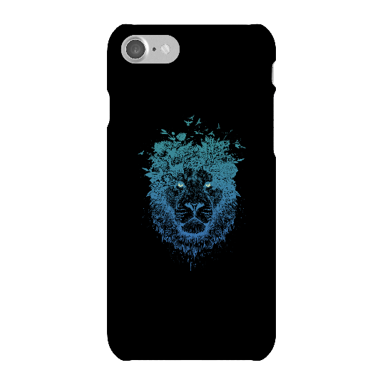 Balazs Solti Lion And Butterflies Phone Case for iPhone and Android - iPhone 7 - Snap Case - Gloss