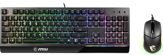 MSI Vigor GK30 COMBO RGB Wired Gaming Keyboard and Mouse, Black