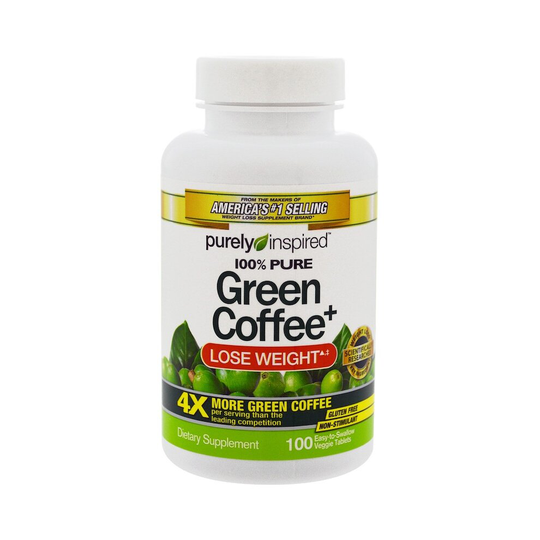 Purely Inspired, Green Coffee+, 100 Easy-to-Swallow Veggie Tablets