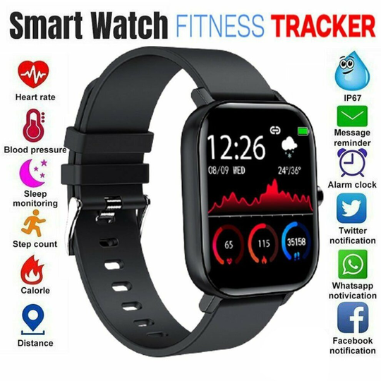 Smart Watch for Samsung iPhone Android Bluetooth Waterproof Fitness Tracker for Fitbit